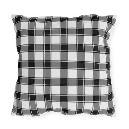 Fall Delights in White & Buffalo Plaid Outdoor Pillows