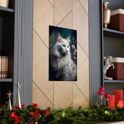 Turkish Angora Cat Premium Matte Vertical Posters