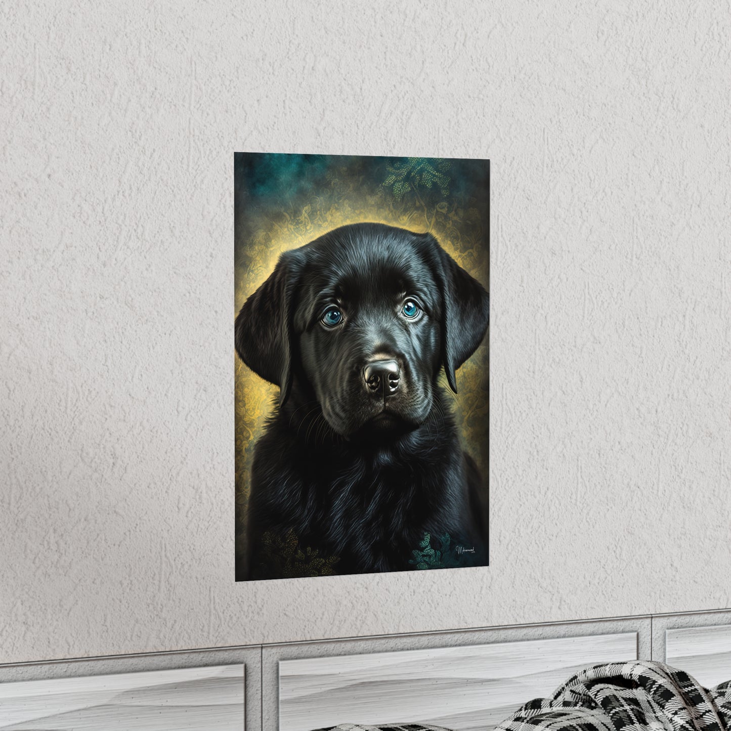 Black Poodle Puppy Premium Matte Vertical Posters