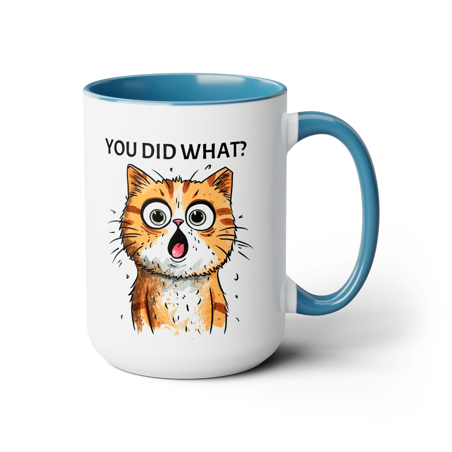 YOU DID WHAT? Two-Tone Coffee Mugs, 15oz