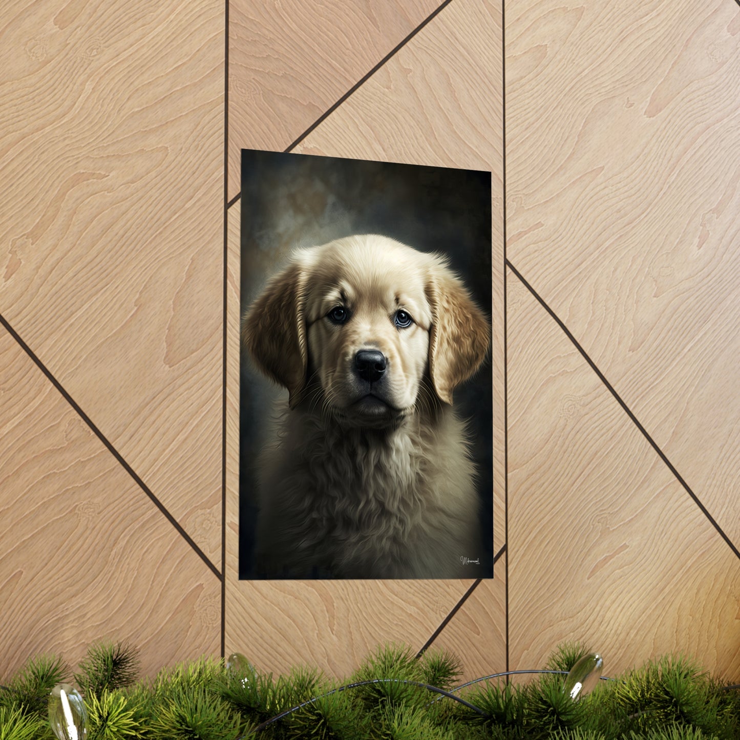 Golden Retriever Puppy Premium Matte Vertical Posters