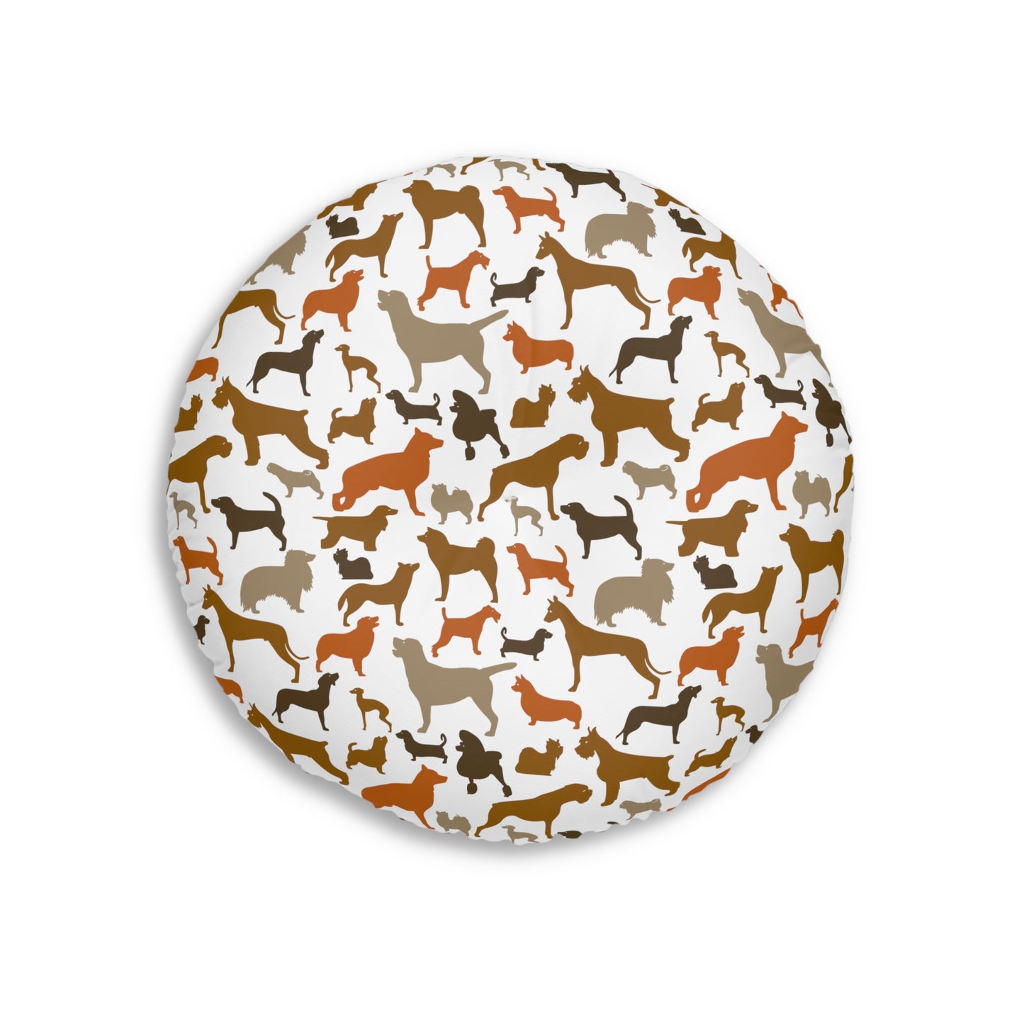 Sassy Pet's I Love Dogs! Tufted Floor Pillow, Round