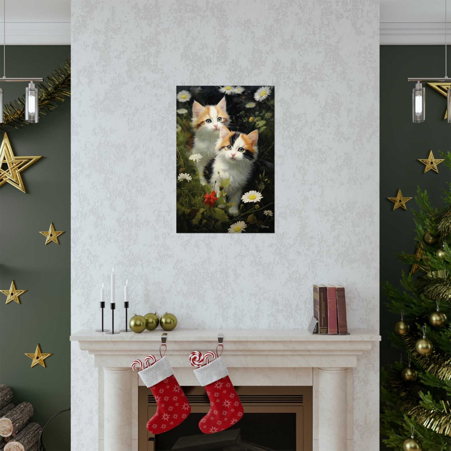 Kittens in the Garden Premium Matte Vertical Posters