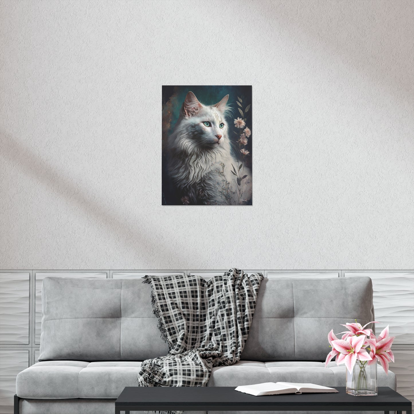 Turkish Angora Cat Premium Matte Vertical Posters