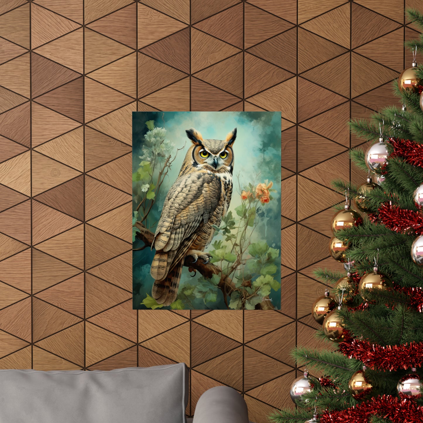 Great Horned Owl Premium Matte Vertical Posters