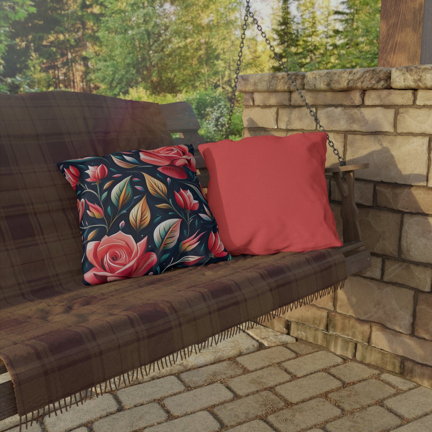 Passion Rose Outdoor Pillows