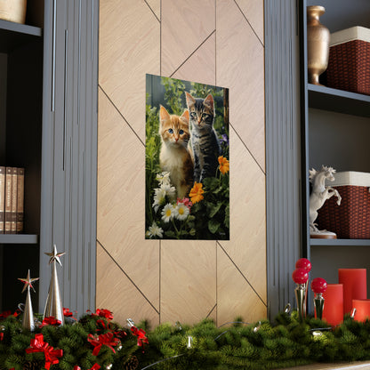 Kittens in the Garden Premium Matte Vertical Posters