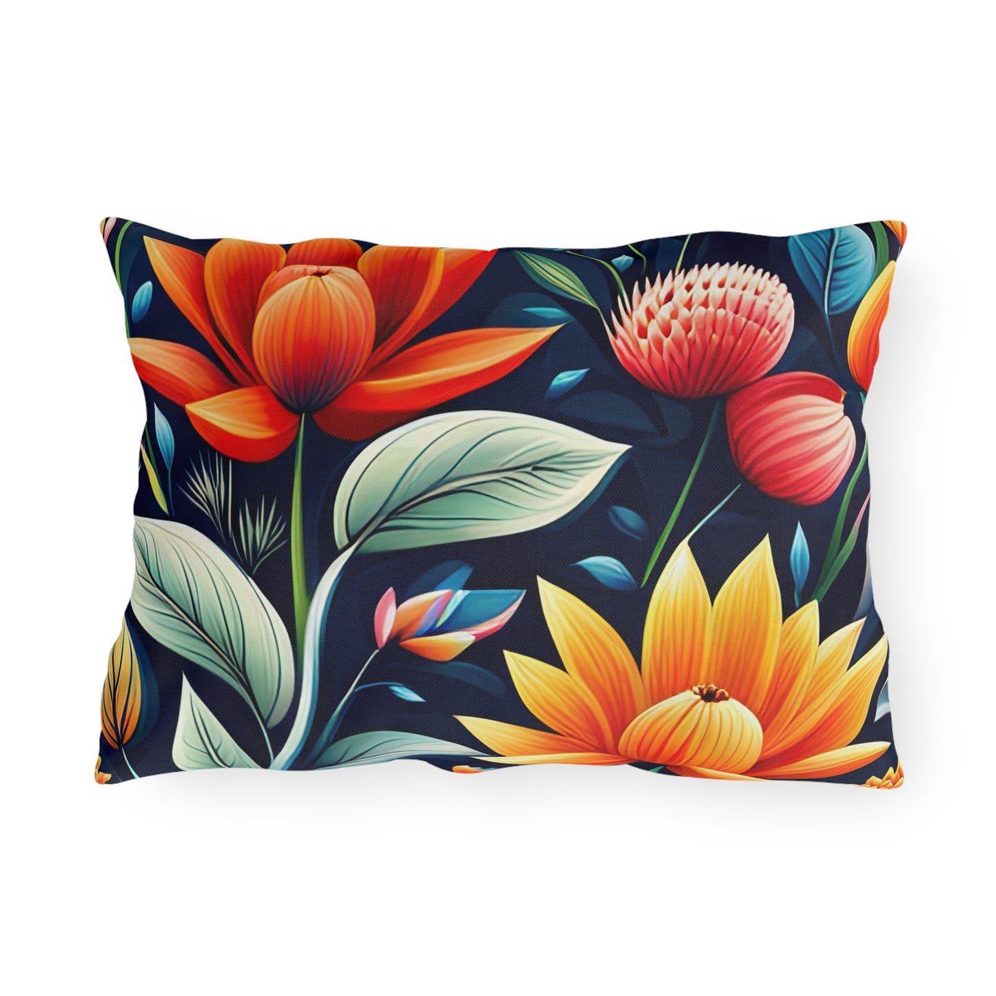 Tropical Floral Outdoor Pillows