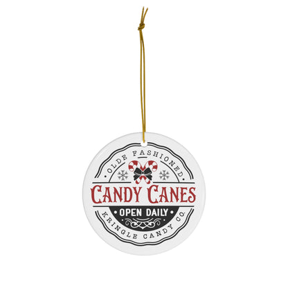 Old Fashioned Candy Canes-Kringle Candy Co. Ceramic Ornament