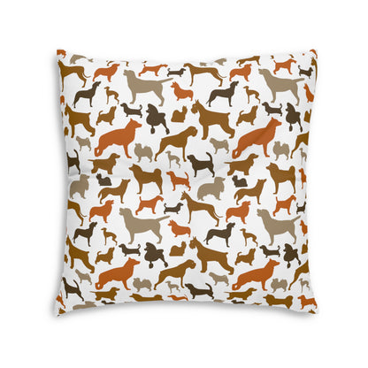 Sassy Pet's I Love Dogs! Tufted Floor Pillow, Square