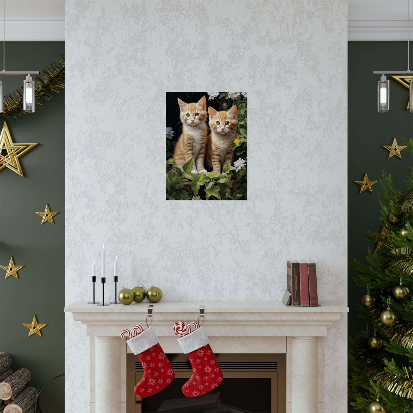 Kittens in the Garden Premium Matte Vertical Posters