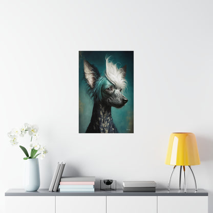 Chinese Crested Dog Premium Matte Vertical Posters