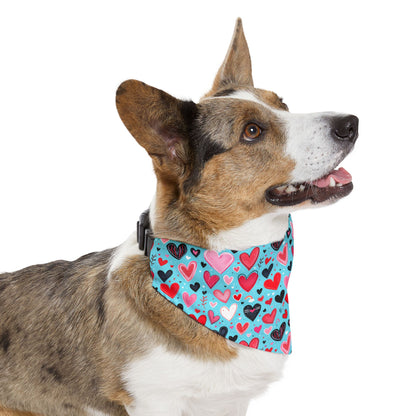 Sassy Pet's Bandana Collar - Loving Hearts