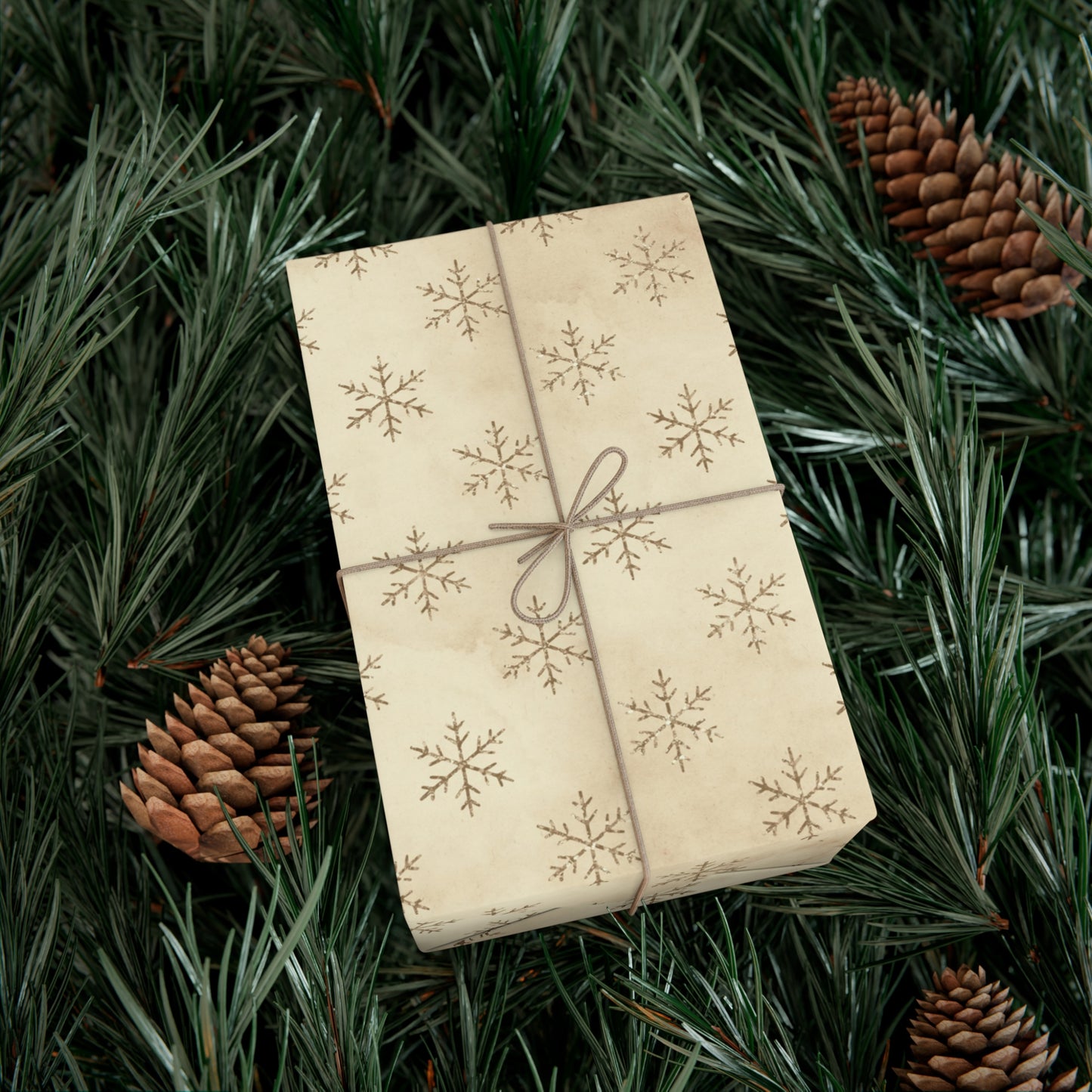 Gold Snowflake Gift Wrap Papers