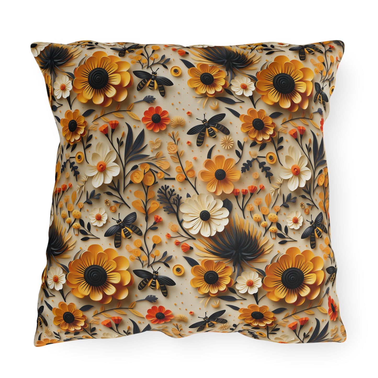 Floral & Bees Outdoor Pillows