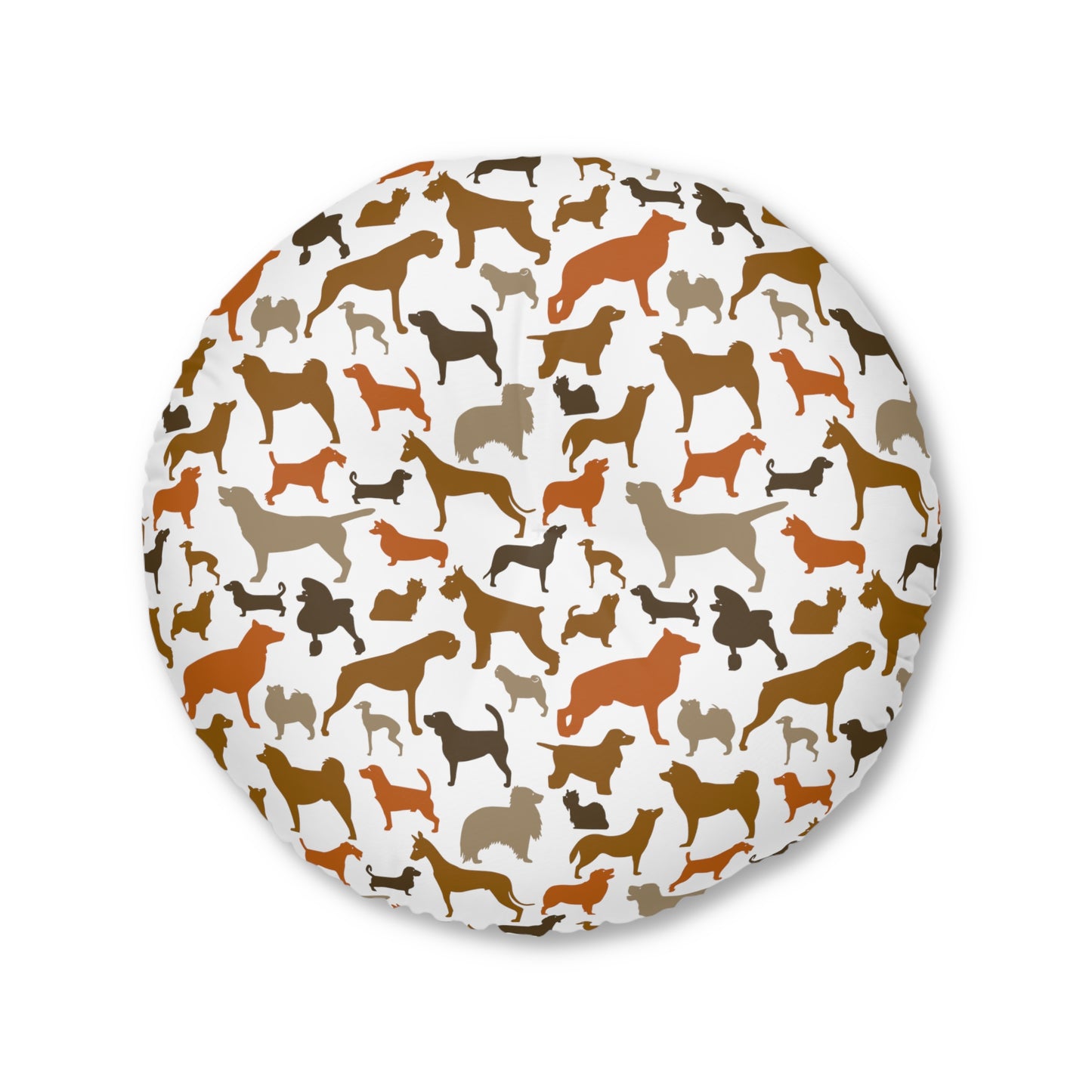 Sassy Pet's I Love Dogs! Tufted Floor Pillow, Round