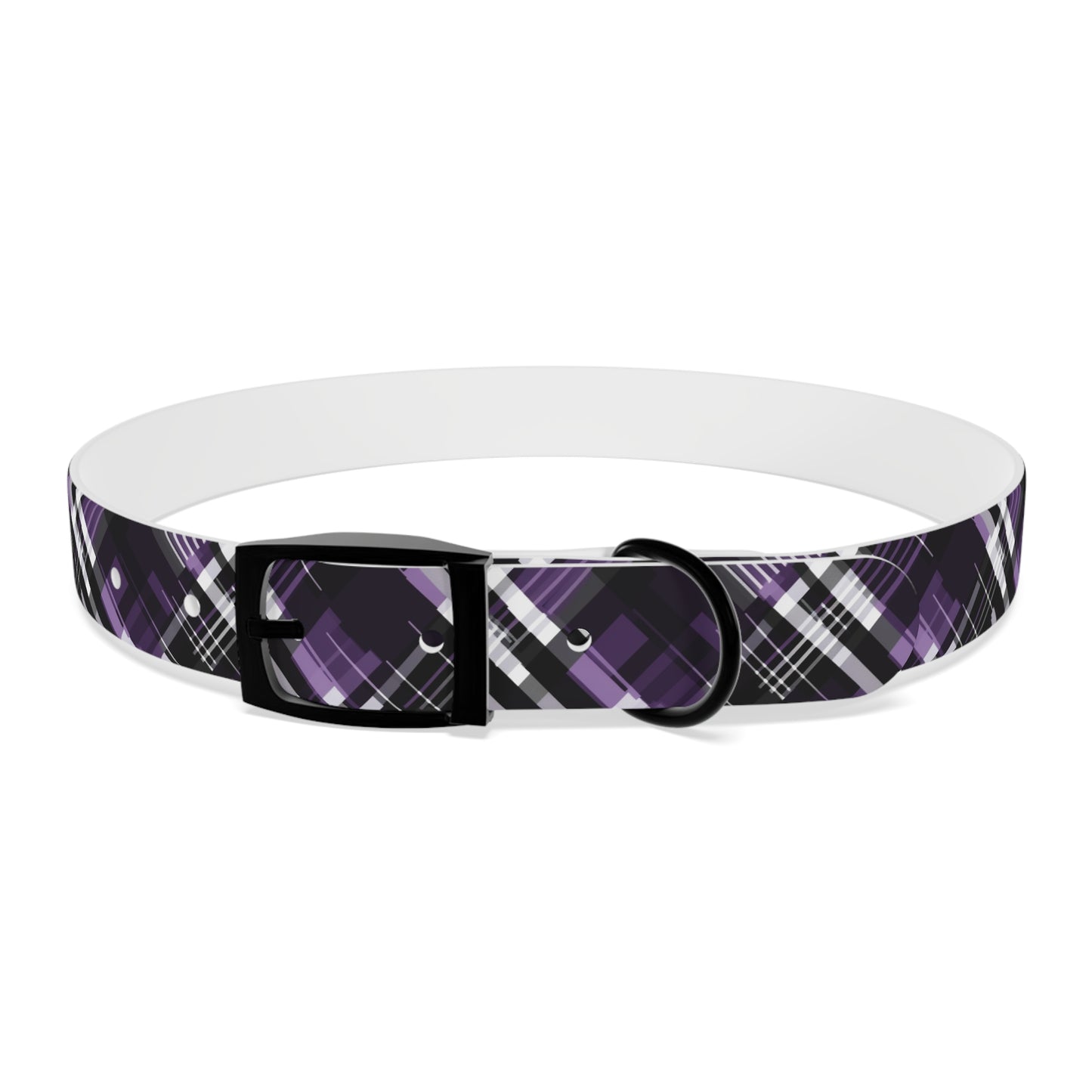 Sassy Pet's Purple, Black & White Plaid Collar
