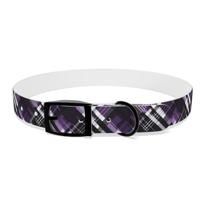 Sassy Pet's Purple, Black & White Plaid Collar