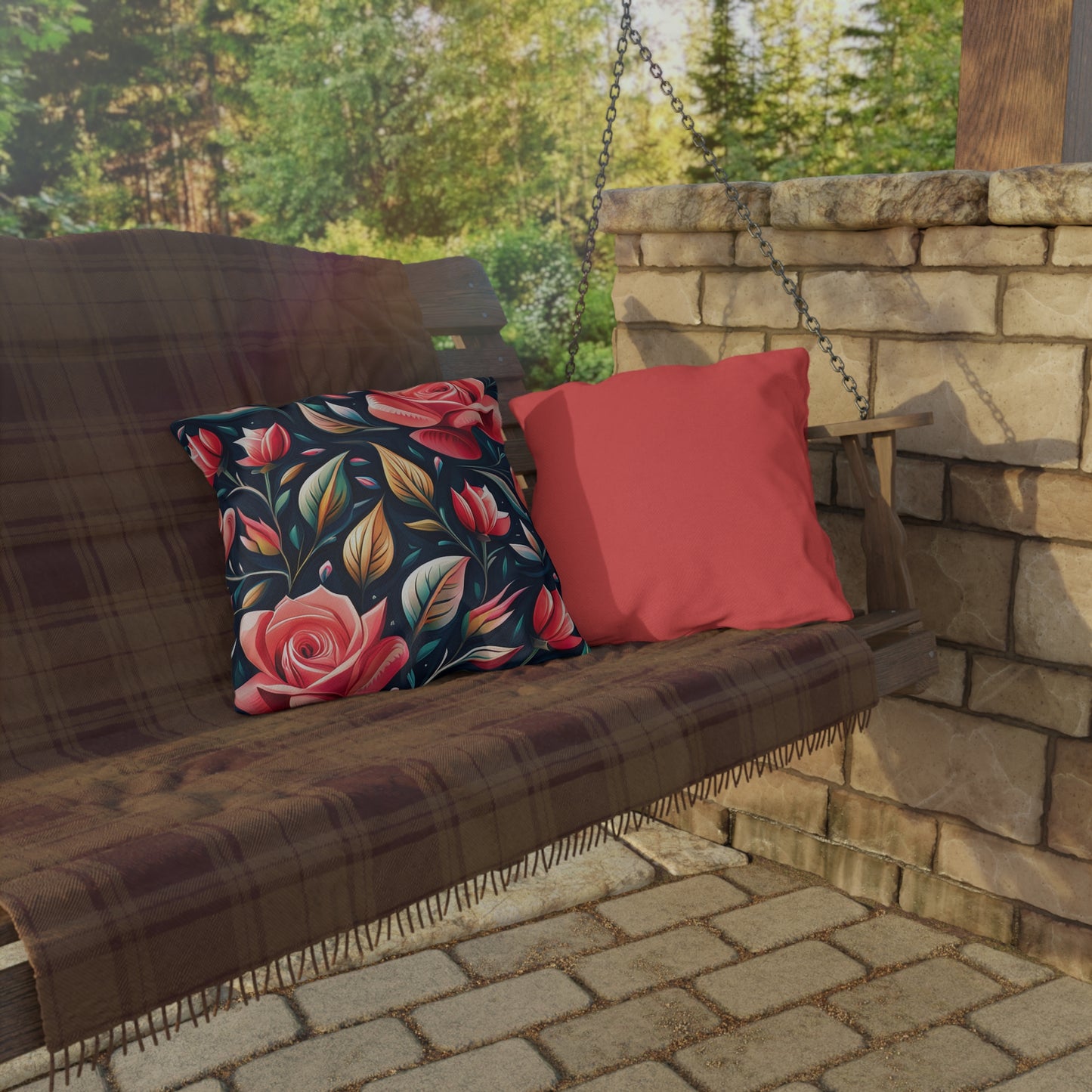 Passion Rose Outdoor Pillows