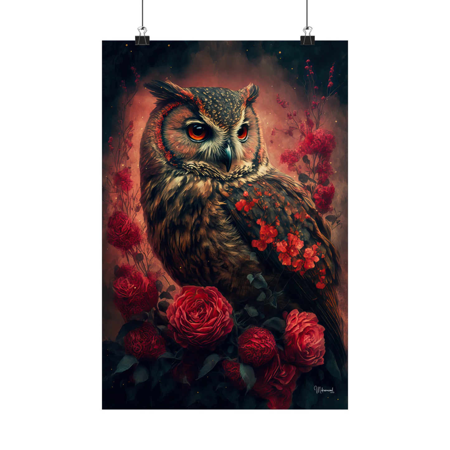 Owl Premium Matte Vertical Posters