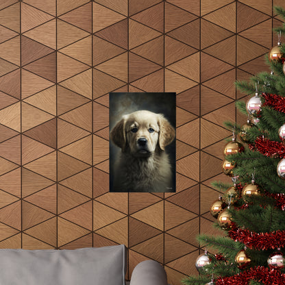 Golden Retriever Puppy Premium Matte Vertical Posters