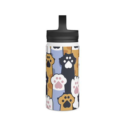 Talk to the Paw! Stainless Steel Water Bottle, Handle Lid