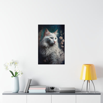 Turkish Angora Cat Premium Matte Vertical Posters