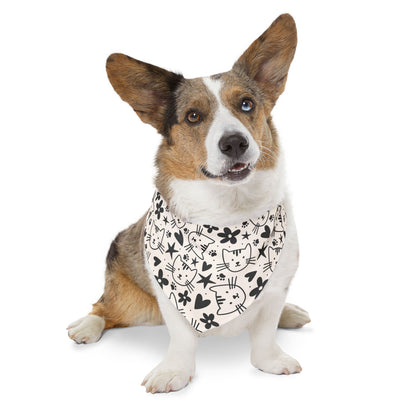Sassy Pet's Bandana Collar - Here Kitty Kitty