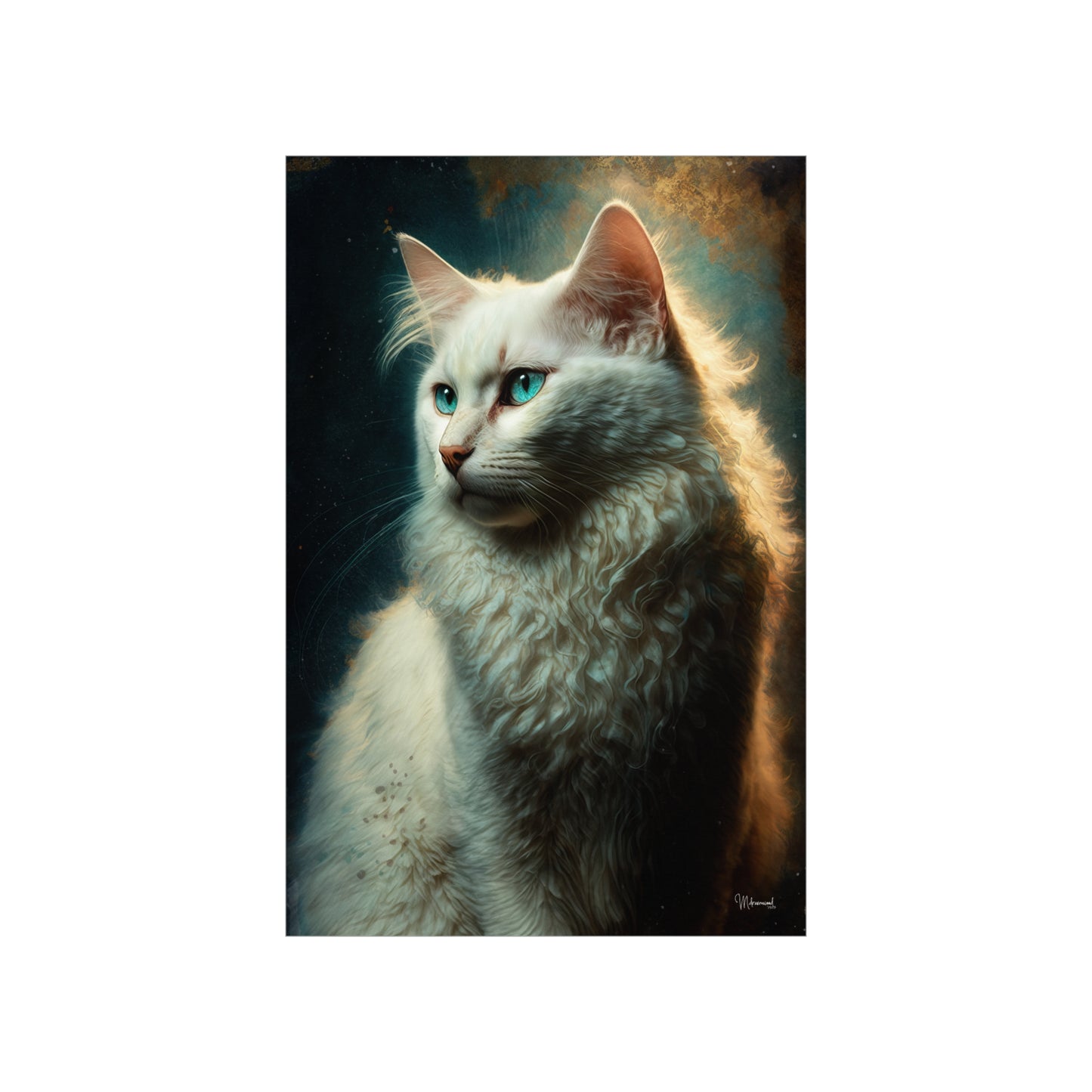 Turkish Angora Cat Premium Matte Vertical Posters