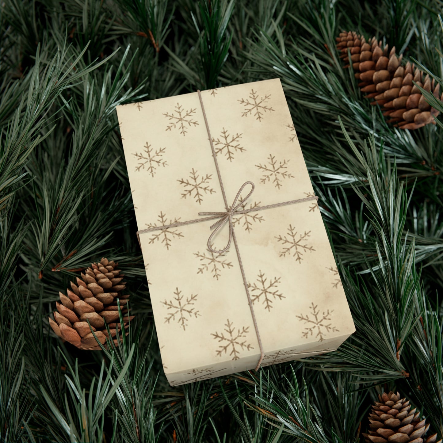 Gold Snowflake Gift Wrap Papers