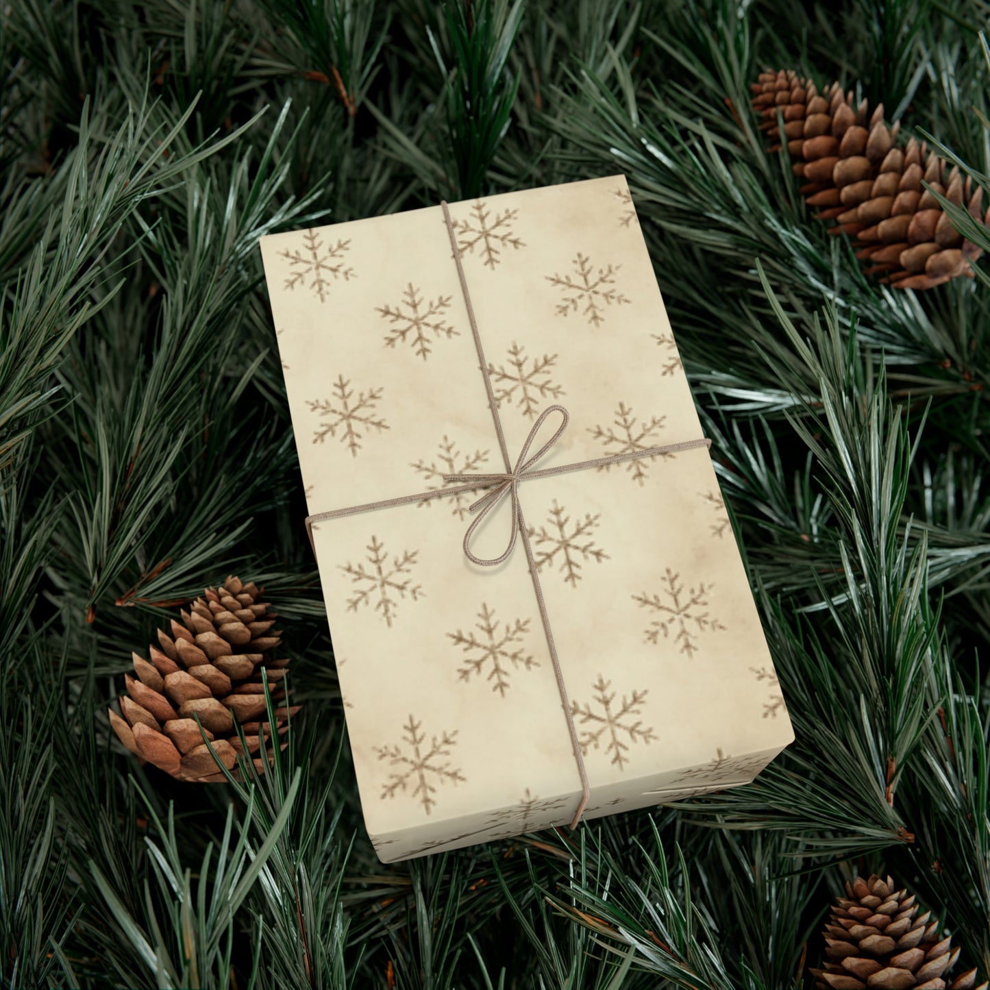 Gold Snowflake Gift Wrap Papers