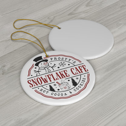 Frosty's Snowflake Cafe Ceramic Ornament