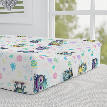 Baby Monsters in Space Changing Pad Cover