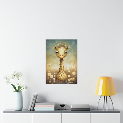 Safari Kids Collection- Giraffe Premium Matte Vertical Posters