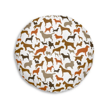 Sassy Pet's I Love Dogs! Tufted Floor Pillow, Round