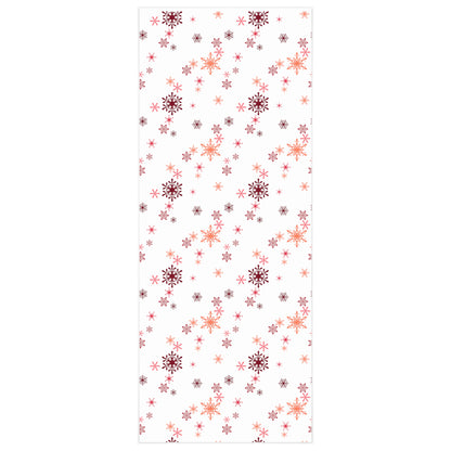 Orange & Red Snowflakes Wrapping Paper