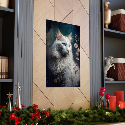 Turkish Angora Cat Premium Matte Vertical Posters