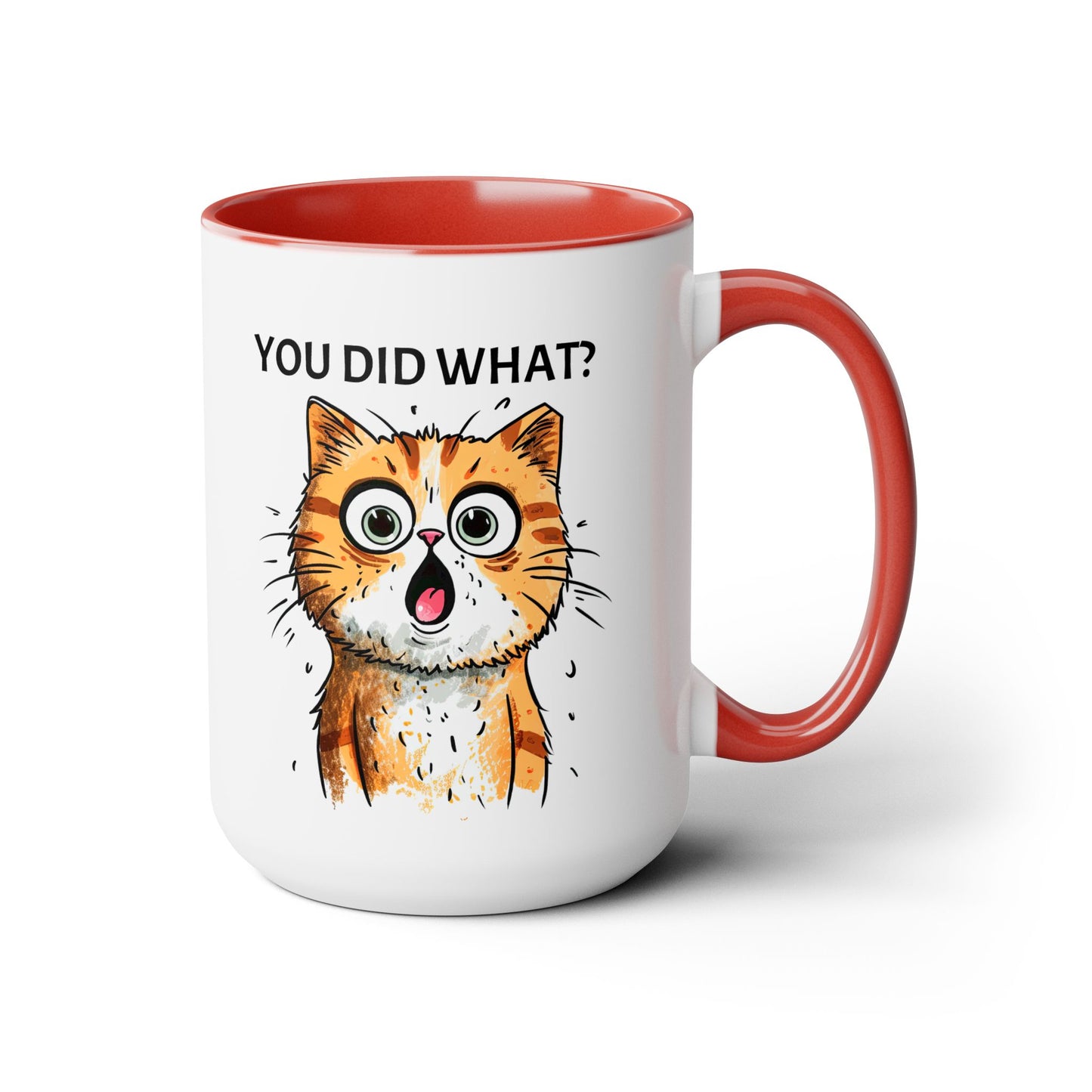 YOU DID WHAT? Two-Tone Coffee Mugs, 15oz