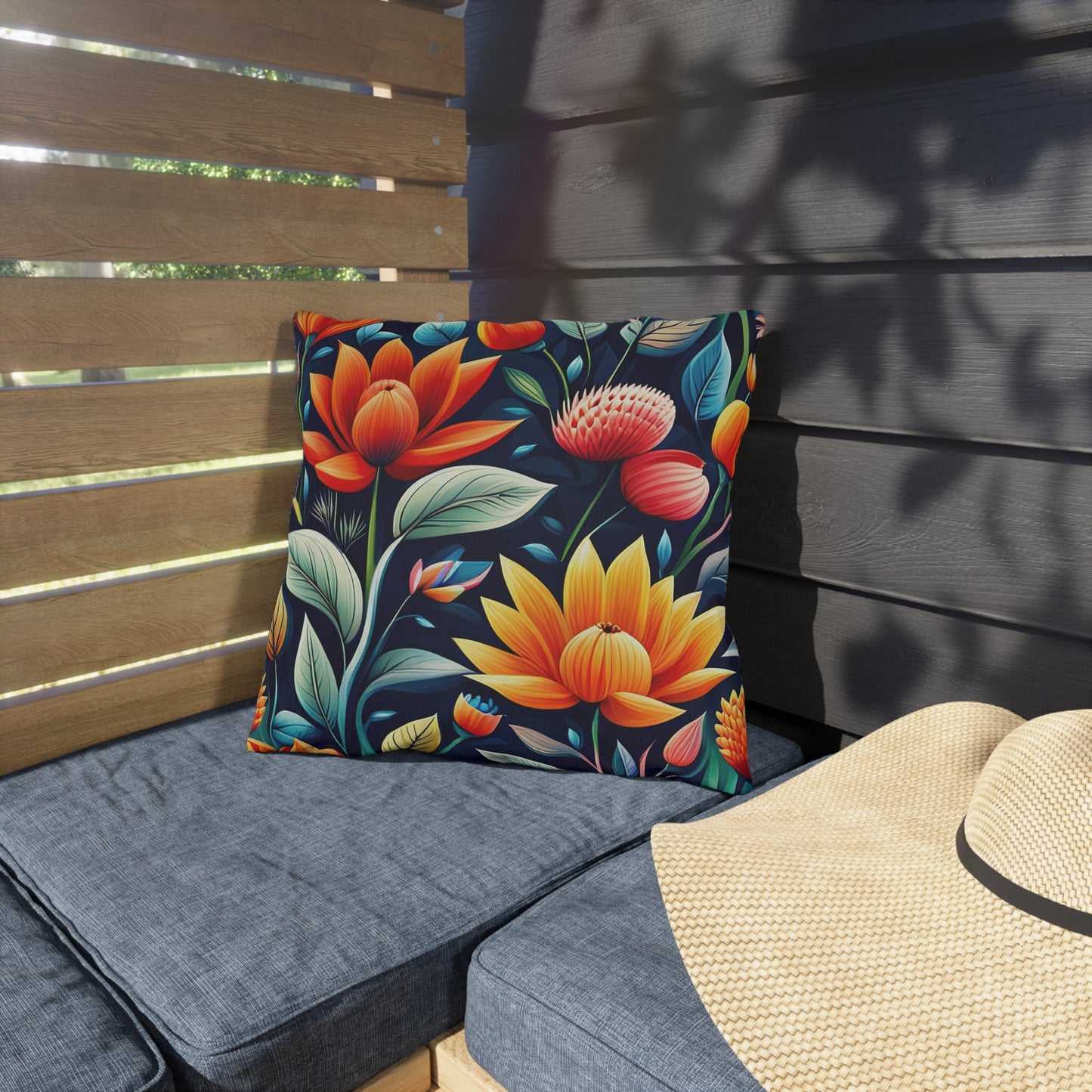 Tropical Floral Outdoor Pillows