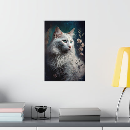 Turkish Angora Cat Premium Matte Vertical Posters