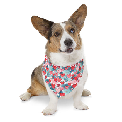 Sassy Pet's Bandana Collar - Doodle Hearts