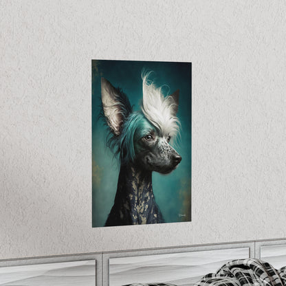 Chinese Crested Dog Premium Matte Vertical Posters