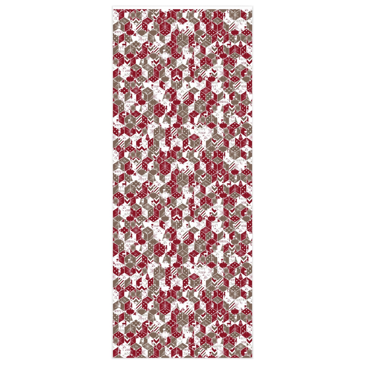 Jolly Christmas Cube Print Wrapping Paper