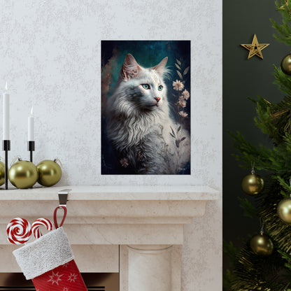 Turkish Angora Cat Premium Matte Vertical Posters