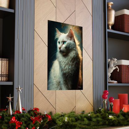 Turkish Angora Cat Premium Matte Vertical Posters