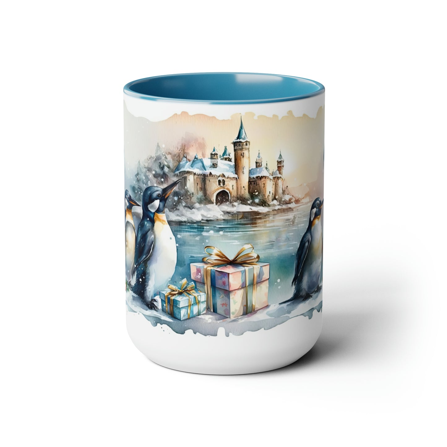 Penguin Christmas Wonderland Coffee Mugs, 15oz