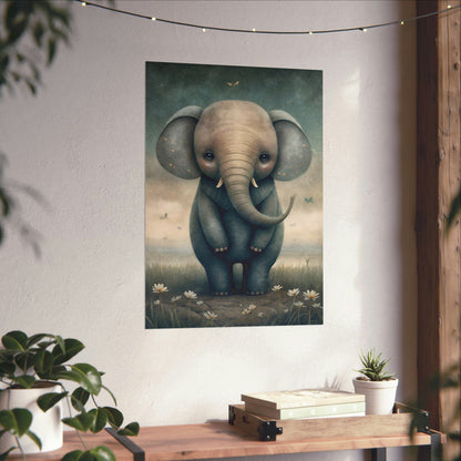 Safari Kids Collection- Elephant Premium Matte Vertical Posters