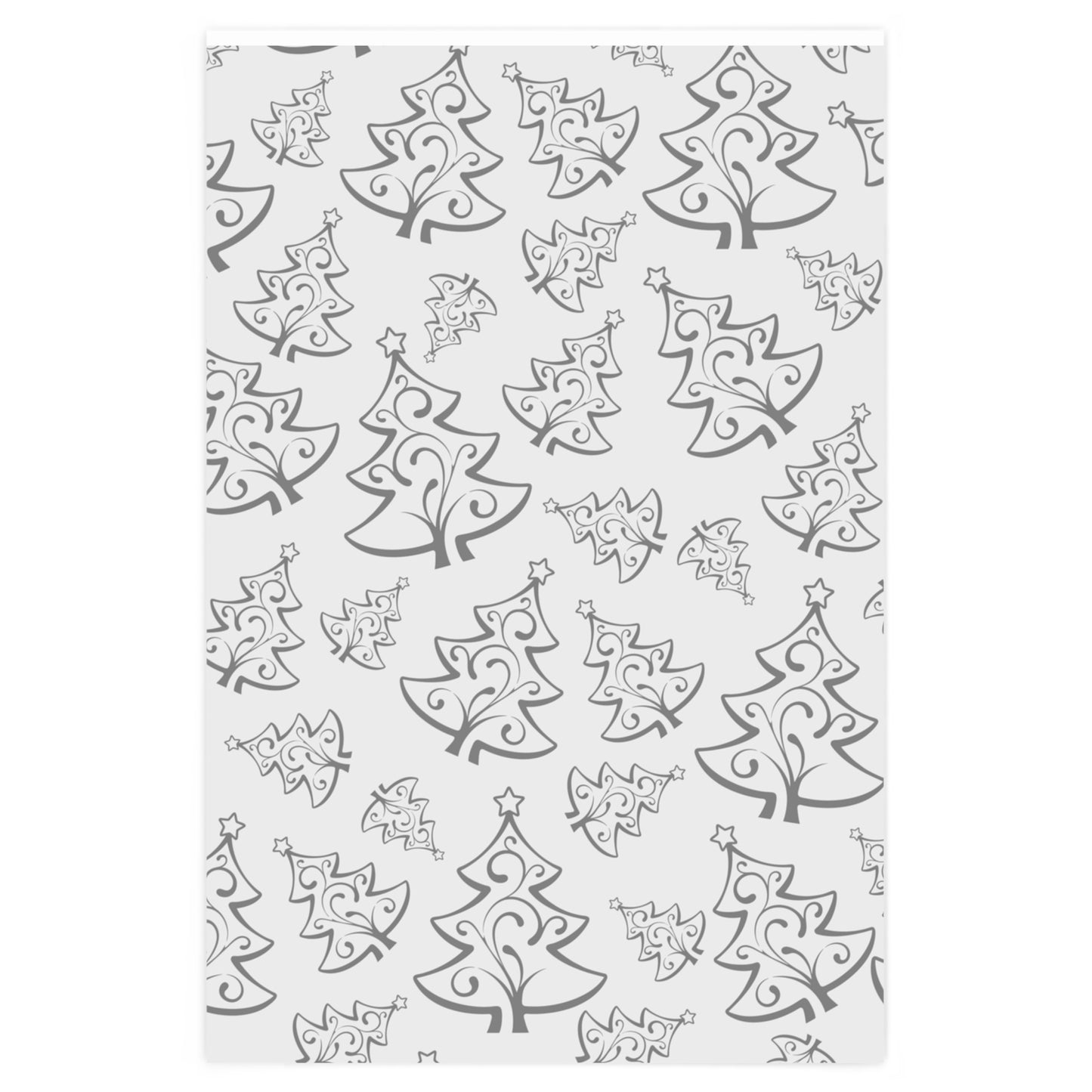 White Christmas Tree Wrapping Paper