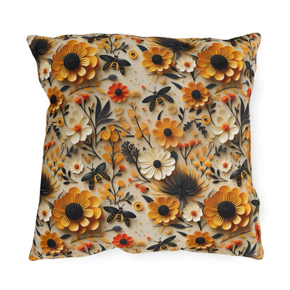 Floral & Bees Outdoor Pillows