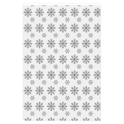 White Christmas Snowflake Wrapping Paper